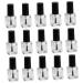Beaupretty nail polish glass bottles 15 piece of empty nail polish bottles with brush nail polish clear bottles for nail art 5ml black 5.5 x 2.2 cm