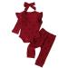 Baby Girl Clothes Outfits White Lace Ruffle Romper Top +Jeans Shorts Clothing Set 3-24 Months 18-24 Months Red