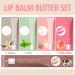5-Color Lip Balm Butter Set-With Shea Butter&Avocado Oil Natural Ingredients Lightweight&Non-Sticky Instant Hydration 5 Shades (Vanilla/Mint/lced Coffee/Cake/Guava) Natural Scent Ideal for Gifting - Buy Online on GoSupps.com