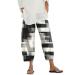 Capri Pants for Women Palazzo Lounge Pants Wide Leg Printed Cropped Bottoms Baggy Trousers Sweatpants with Pockets XX-Large 04*-dark Gray