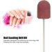 Nail Sanding Drill Bit 0.5 X 0.7in Easy To Store High Strength Nail Polishing Sanding Head Fine Sandpaper with Shaft for Grinding(Brown) - Buy Online on GoSupps.com
