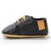 Baby Girls Boys Infant First Walking Shoes Sneakers Anti-Slip Oxford Loafer Flats Infant Toddler PU Leather Shoes 0-6 Months Black