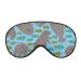 Cute Cartoon Manatee and Fish Sleep Mask Eye Cover for Sleeping Blindfold with Adjustable Strap Blocks Light Night Travel Nap for Men Women