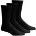 6 12 Pairs Men's Circulatory Diabetic Crew Socks Size 9-11 10-13 13-15 (Black(3-Pairs) 13-15) Black(3-pairs) 13-15