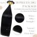 LAAVOO Bondies Keratin U Tip Extensions - Remy Human Hair 45cm Black #1 - Real Hair 1g/S 50g/50s - Buy Online on GoSupps.com