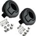 4PCS Boat Slam Latch 2'' Flush Pull Locking Deck Hatch Door Black - Round Plastic for RV Boat Door Hatch Cabinet - Buy Online on GoSupps.com