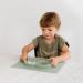 ezpz Happy Mat (Sage) - Silicone Suction Plate for Toddlers - Divided & Dishwasher Safe - Buy Online on GoSupps.com