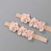 2 x Toddler Flower Girl Shoes + Headband | Non-Slip Soft Special Occasions Christening Wedding Party Shoes | Size 0-6 Months | Pink - Buy Online on GoSupps.com