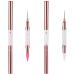 Jeffdad 2Pieces Double Head Nail Rhinestone Picker Nail Dotting Tools Rhinestone Pen Tool Gems Crystals DIY Nail Art Picker Dotting Wax Pen Applicator Tool (pink+white)