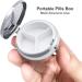 Round Tropical Palm Leaf Print Pill Box - 3 Compartment Decorative Metal Organizer | Portable Pocket Case - Style-36 - Buy Online on GoSupps.com