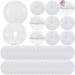 Sosation 20 Pack Feeding Tube Pads G Tube Button Pad with Cover Reusable Feeding Tube Supplies Cotton Gtube Button Covers Peritoneal Abdominal Dialysis Peg Tube Supplies for Nursing Care White