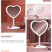 Minkissy LED Love Heart Desktop Makeup Mirror - Touch Sensor Cosmetic Mirror for Home Dormitory - Buy Online on GoSupps.com
