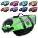 Emust dog swimming vest reflective rescue vest for small dogs with rescue handle small dog vests lifesaver for swimming boating water green S s green green