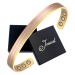 Jeracol Copper Magnetic Bracelet for Women Three Colors Striped Solid Copper Magnetic Cuff Bangle with 6 Pcs Ultra Strength Magnets Adjustable Size Magnetic Brazaletes & Jewelery Gift Box 1A-COPPER