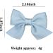 KERTFGOKU Hair Bows Clips for Girls - Non-Slip Cotton Hair Ribbon 2 PCS Set for Infant & Toddler - Light Blue - Baby Girls Hair Accessories - Buy Online on GoSupps.com