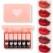 6 Colors Lip Tint Stain Set, Korean Lip Gloss Lip Tint Stain Plumping Mini Liquid Lipstick, Multi-use Lip and Cheek Tint, Long lasting Non-Stick Cup Waterproof, High Pigment, Lip Tint Makeup (Pink)