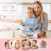 Vicloon Silicone Baby Bib 2PCS | Waterproof Baby Feeding Bibs with Fork Spoon | Adjustable & Easy to Clean | Wide Food Catcher Pocket | Unisex Toddler Bibs - Blue-Dark Green - Buy Online on GoSupps.com