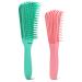 2Pack BESTOOL Detangling Brush for Black Natural Hair, Detangle Brush for Curly Hair, Faster n Easier Detangler Brush for Detangle Wet Dry 3/4abc Curly, Coily, Kinky Hair Without Damage (Green, Pink)