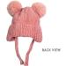 Cute Bear Kids Winter Hat | Dual Pom-Pom Ear Flaps | Fleece Lined Earflap Cap for Boys & Girls 1-5 Years | Chenille Knitted Warm Hat | Toddler Cold Weather Beanie - Pink - Buy Online on GoSupps.com