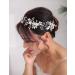 Deniferymakeup Silver Hair Piece Flower Hair Vine Bridal Floral Hair Piece Flower and Leaf Headband Rhinestones Wedding Hair Accessories for Brides - Buy Online on GoSupps.com