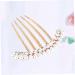 DOITOOL Gold Decor Headwear for Women Rhinestone Headpiece Crystal Decor Alloy Comb Wedding Decoration Bling Decor Pearl Side Comb Floral Decor Bridal Comb Barrette Headgear Hair Bride - Buy Online on GoSupps.com