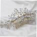 Ipetboom Silver Barrettes Hair Accessories Hair Barrettes for Women Silver Hair Clip Silver Headpiece Hair Side Comb Hair Comb Crystal Bridal Hair Combs Hairpin Bride Wedding - Buy Online on GoSupps.com