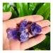 Natural Crystal Cluster Stone Amethyst Quartz Ornaments Beautiful Full of Texture 5PC