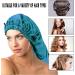 Ladaypoa Long Satin Hair Hood | 2-Piece Silky Sleeping Cap for Women | Extra Large Black & Green Satin Sleeping Hat - Buy Online on GoSupps.com
