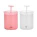 Beautyflier 2 Pieces Facial Cleanser Foam Cup Whip Bubble Maker Facial Skin Cleansing Care Small White+Pink