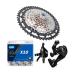 Bibike 10 Speed MTB Groupset KMC X10 Chain 10 Speed 11-50t Cassette 1x10 Speed Rear Derailleur& Shifter silver cassette kit