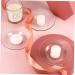 Warmhm Round Serving Tray & 4 Glass Bowls - Oil Replacement Heating Plate & Wax Melting Inserts - Transparent 12x12cm x 2pcs - Ideal for Serving & Storage - Buy Online on GoSupps.com