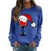 Shop Women's 3D Plush Christmas Sweater Stylish Shoulder-Free Long Sleeve Sweatshirt for Winter | Black & Blue | Perfect Holiday Gift - Buy Online on GoSupps.com