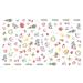 Yevison Christmas Nail Stickers 1 Sheet Self-adhesive Nail Decals wraps 3D Nail Art Designs Glitter Tips Decorations for Women Girls Very Practical and Popular