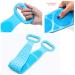 2 PCS Long Silicone Body Back Scrubber for Men, Women & Children - Blue - Buy Online on GoSupps.com