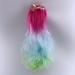 Rainbow Ombre Curly Hair Extensions for Kids - 2 Pack Ponytail Barrettes - Buy Online on GoSupps.com