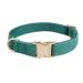 YUDOTE Ultra-soft dog collar natural cotton cord for medium dogs with sensitive skin green M (1 pack) green