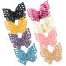 KALLORY White Claw Girl Hair Clips 8pcs Hair Claw  Large Matte Hair Claw Clips Butterflies Hair Clamps for Women Girls White Claw Girl Hair Clips Assorted Color2