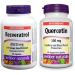 Webber Naturals Resveratrol with Grape Seed Extract Caplet 200/25mg & Quercetin 500 mg 60 Capsules Antioxidant Support Vegan SUPPLEMENT + VITAMIN 6sedd-t6