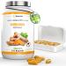 Turmeric Extract - 240 capsules - Curcumin content equivalent to 17 500mg Turmeric - 4 months stock - Pill box included - High dosed 98% - Vegan - Tested in