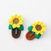 Crochet Knitted Hair Clips for Girls Children's Day Birthday Christmas Gifts Hair Accessories Clips Strong Hold Jaw Clamp for Thick Thin Hair Makeup Application (Sunflower) - Buy Online on GoSupps.com