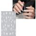 JMEOWIO 6 Sheets 3D Embossed White Flower Nail Art Stickers Decals Self-Adhesive 5D Spring Summer Floral Nail Supplies Nail Art Design Decoration Accessories - Buy Online on GoSupps.com