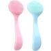 Silicone Face Scrubber 2PCS Manual Facial Cleansing Brush with Handle Deep Cleaning Gentle Exfoliating Face Exfoliator Brush Silicone Face Scrubber - Buy Online on GoSupps.com