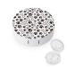 Dog Paw Print Round Case For Contact Lens Kit Storage Box with Mirror Printed
