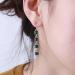 Vintage Crystal Emerald Threader Earrings | Long Tassel Dangle & Square Stud Earrings | Gold Bar Pull Through Jewelry for Women - Buy Online on GoSupps.com