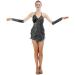 iMucci Black Latin Dance Dress with Paillette Tassel - Women's Samba Costumes Ballroom Dresses - Buy Online on GoSupps.com