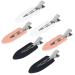 Aphrordity 6 Pcs No Bend Hair Clips No Crease Hair Clip for Hair Clips for Makeup Application No Bend Hair Clips for Women (2 Black & 2 White & 2 Pink)