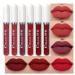 6Pcs Matte Liquid Lipstick Set for Women | Long Lasting Waterproof 24 Hour Matte Lipstick | Deep Red Lip Stain | Pack of 6 - Buy Online on GoSupps.com