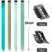 12 Pcs Colored Hair Extensions Colorful Clip in Hair Extensions 22 inch Synthetic Straight Hair Extensions for Kids Girls Women Cyan - Buy Online on GoSupps.com