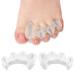 Toe Separators to Correct Bunions Toe Spacers for Hammertoes Bunion Corrector for Relieve Feet Pain Toe Straighteners for Men Women - 1 Pair (Clear) Clear(1 PAIR)