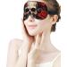 Soft Skull Rose-Red Eye Mask - Comfortable Adjustable Sleep Mask for Men & Women | Ideal for Travel & Work - Buy Online on GoSupps.com